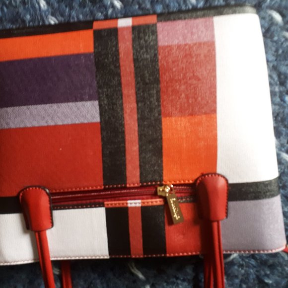 NWT Darlings Stylish Plaid Purse with Bow - Picture 5 of 5